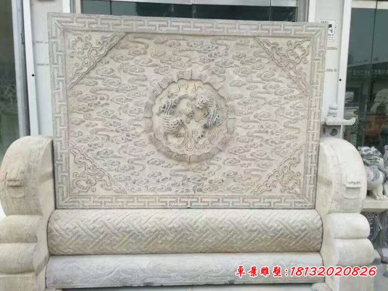 影壁石雕，石照壁，进门影壁雕塑
