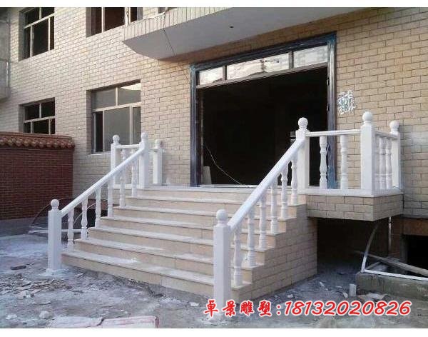 别墅栏杆石雕 汉白玉栏杆雕塑