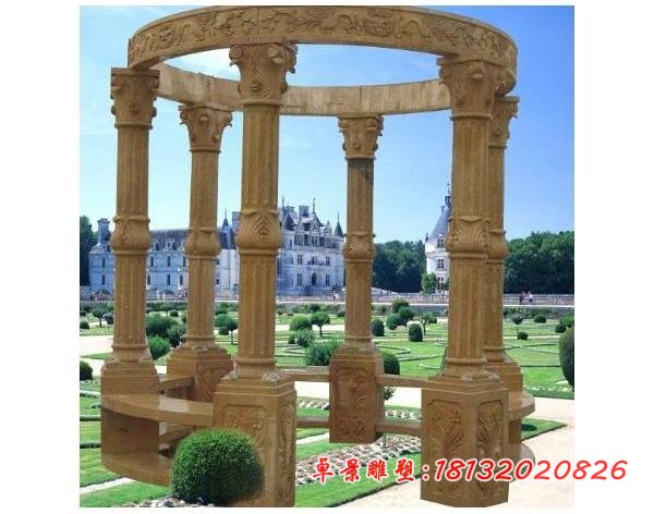别墅欧式凉亭石雕 景观石雕