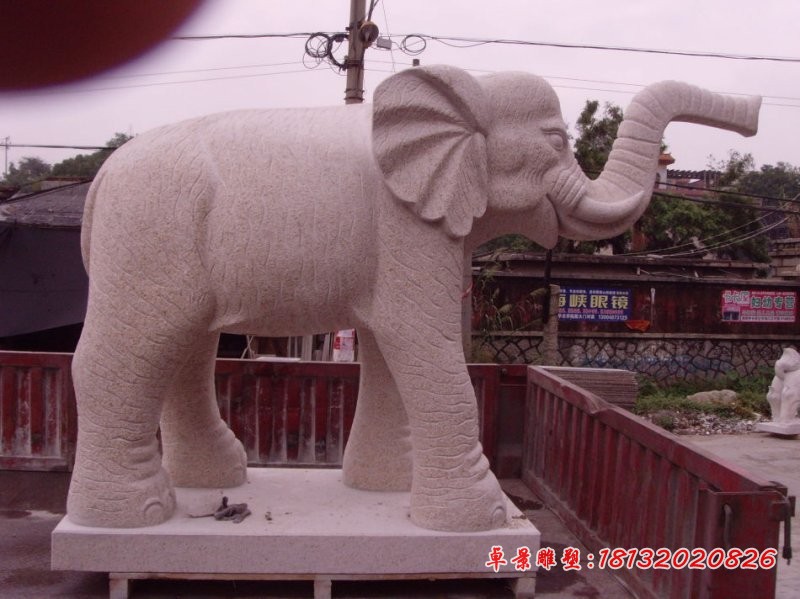 大理石大象石雕 石雕门口大象