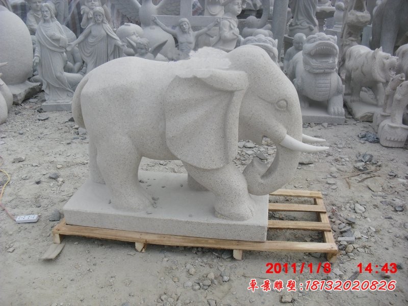 大理石大象石雕动物石雕