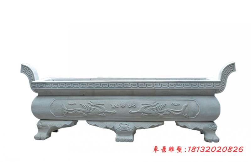 大理石方形香炉石雕 寺庙香炉石雕