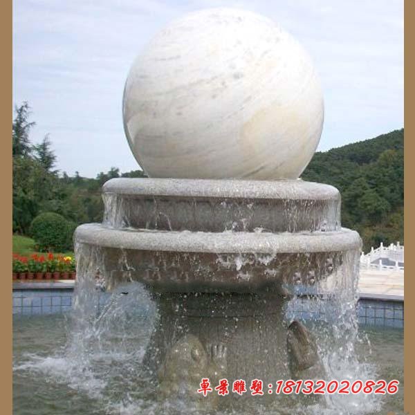 大理石风水球石雕 广场喷泉石雕