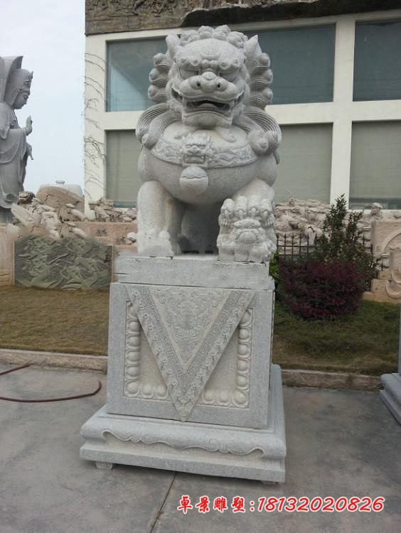 大理石狮子石雕 看门北京狮