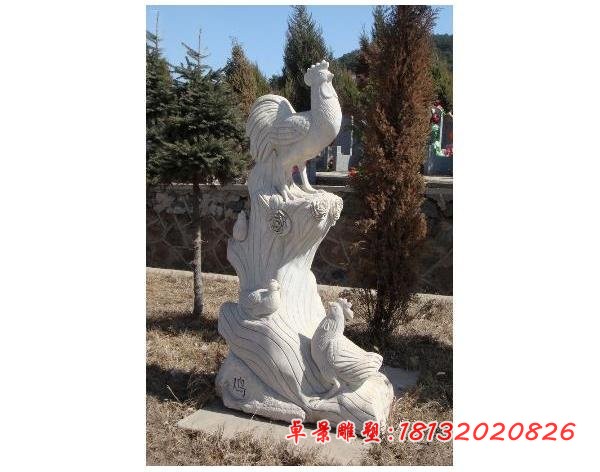 大理石十二生肖雕塑公园动物石雕 