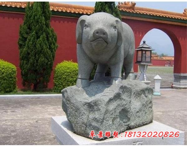 大理石十二生肖雕塑公园动物石雕 