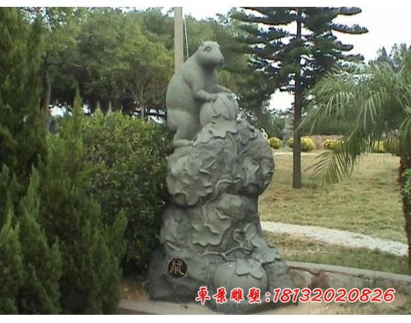 大理石十二生肖雕塑公园动物石雕