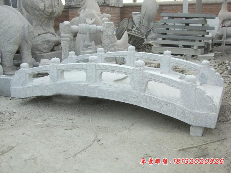 大理石小桥石雕公园石雕桥