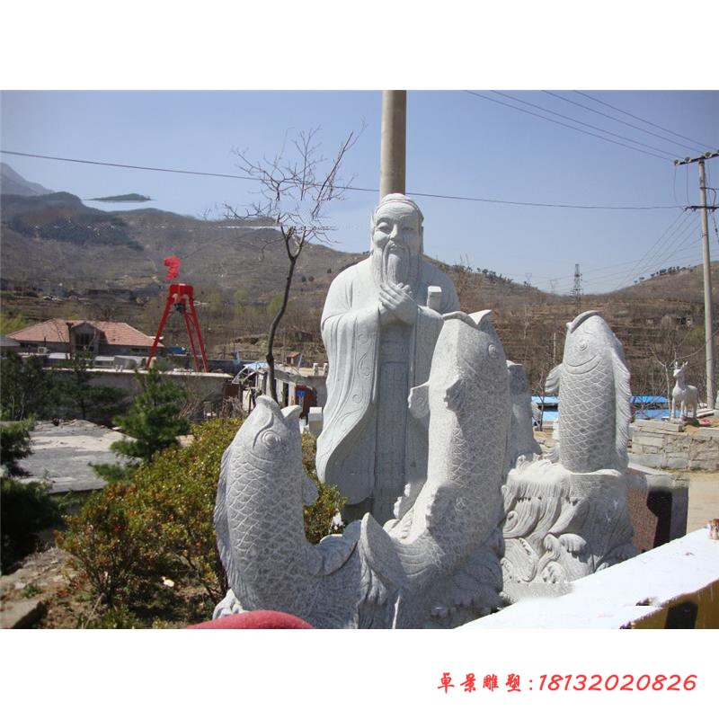大理石校园孔子 校园人物石雕 