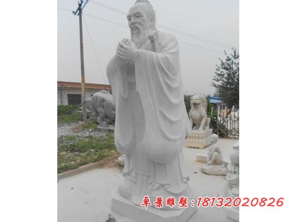 大理石校园孔子古代人物石雕