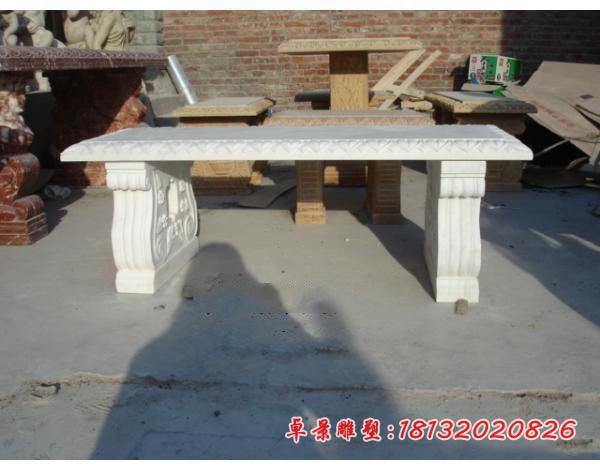 大理石长椅 公园欧式长椅石雕