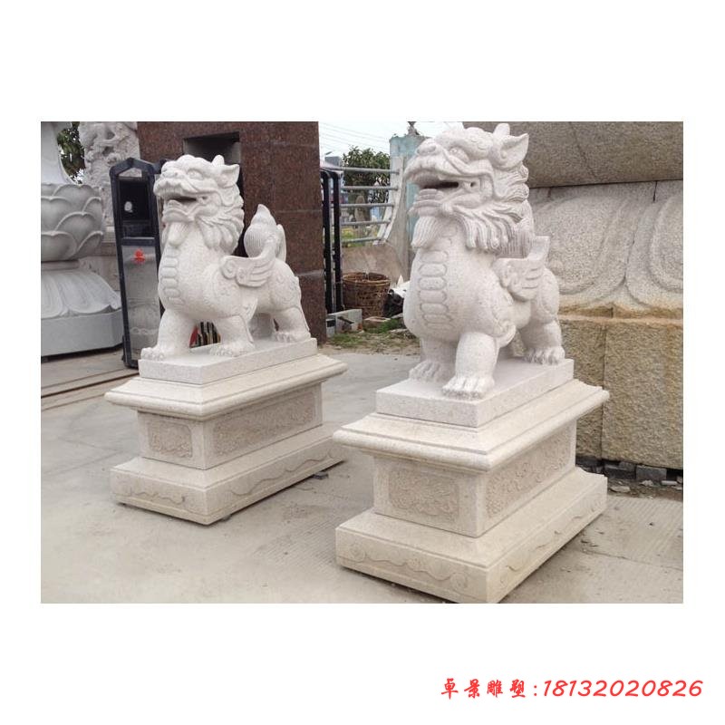 大理石招财貔貅石雕 门口石雕貔貅