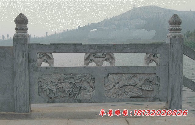 仿古栏板石雕 河道石雕栏板