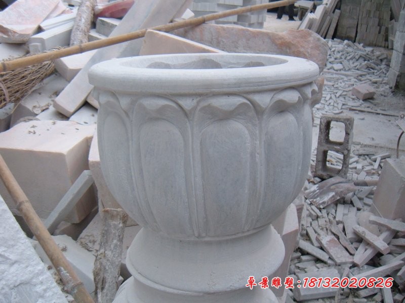 公园花盆石雕 园林景观石雕 (6)