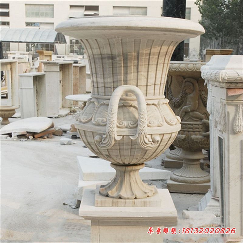 公园花盆石雕 园林景观石雕 (4)