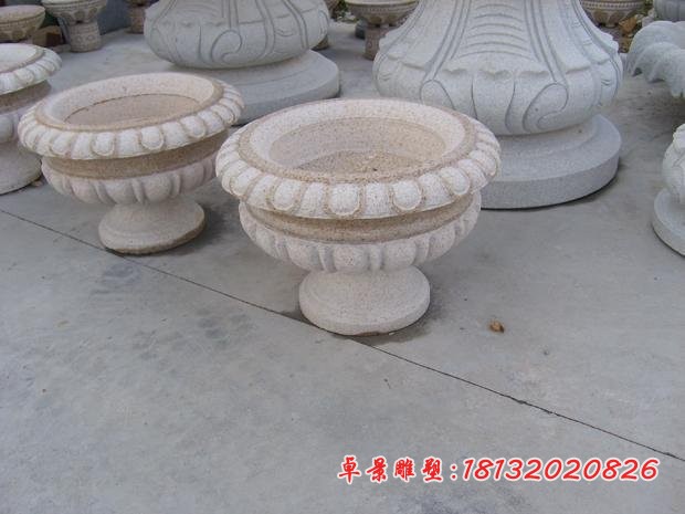 公园花盆石雕 园林景观石雕 (8)