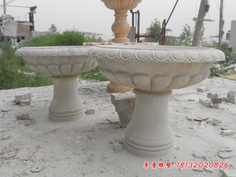 公园花盆石雕 园林景观石雕 (9)