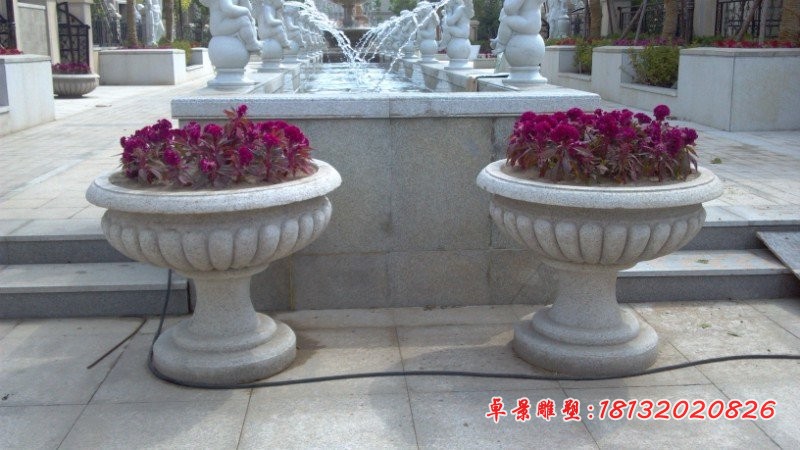 公园花盆石雕 园林景观石雕 (10)