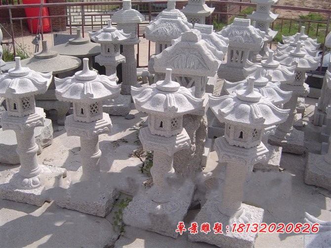 公园石灯 大理石宫灯