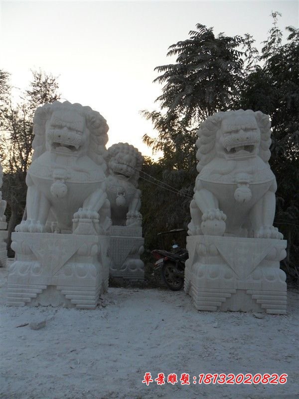 北京狮石雕，门口狮子雕塑