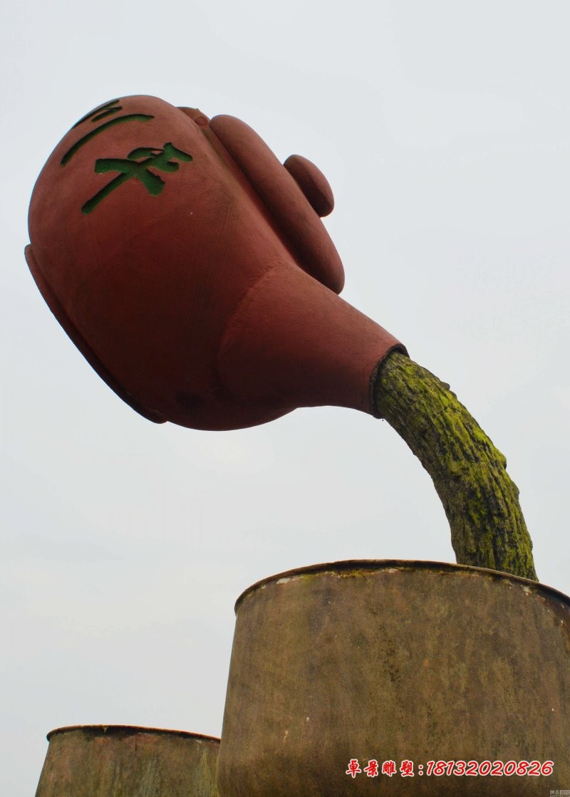 茶壶茶碗石雕，公园景观石雕 