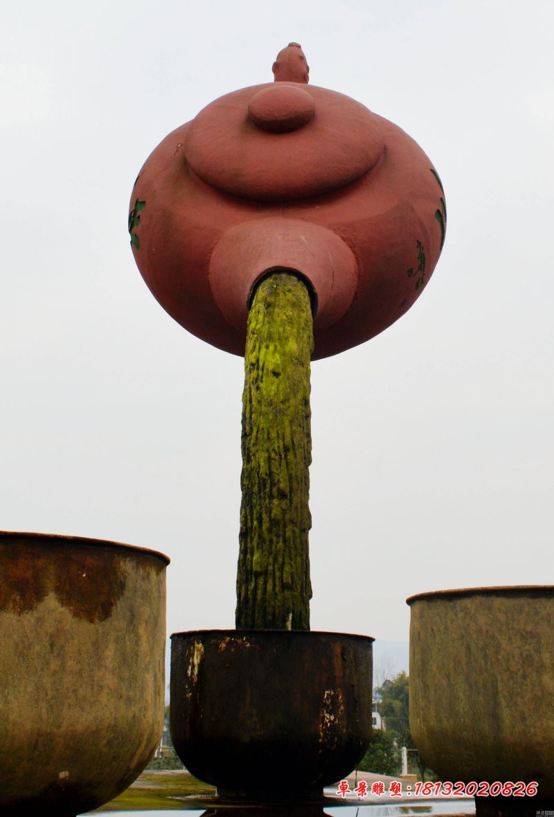 茶壶茶碗石雕，公园景观石雕