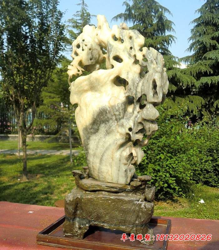 抽象白菜石雕，公园景观石雕 