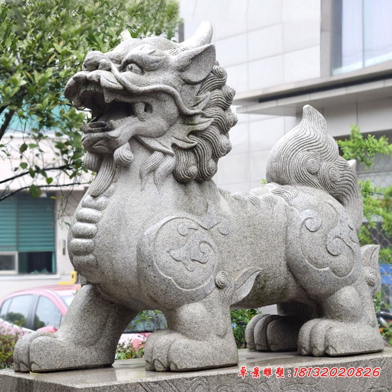 大理石麒麟古代神兽石雕