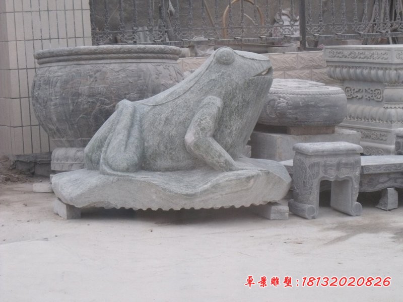 大理石青蛙，动物石雕
