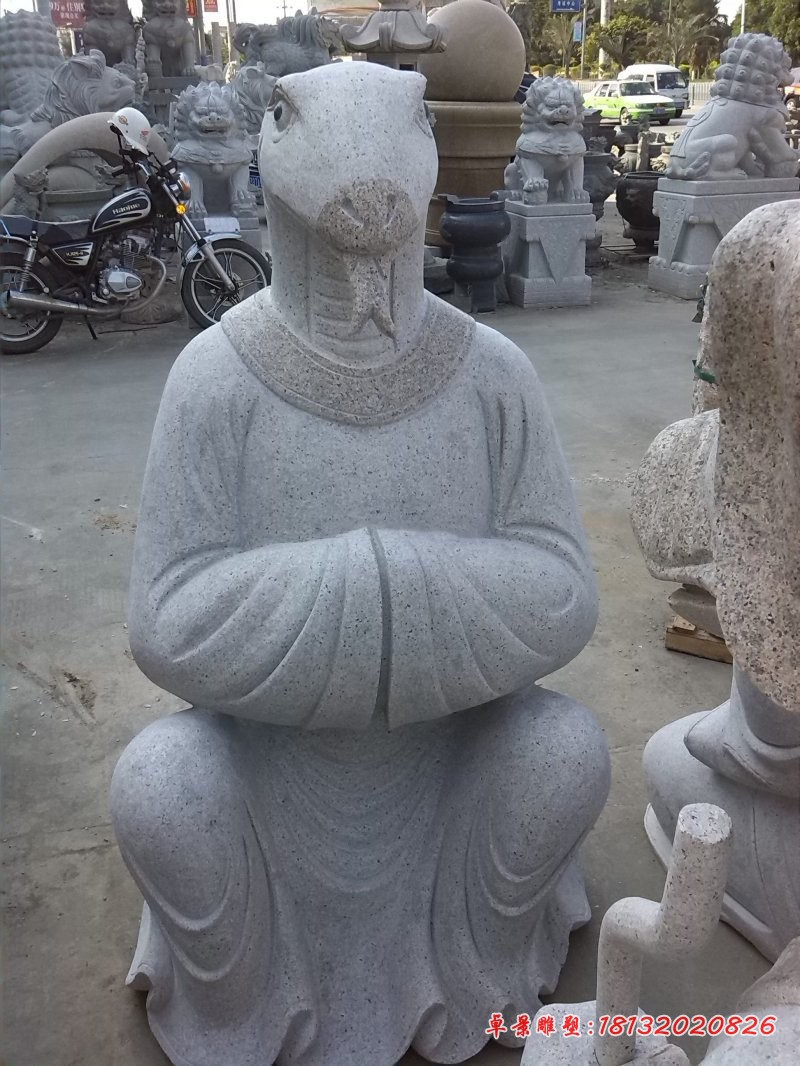 大理石十二生肖雕塑，公园景观石雕 