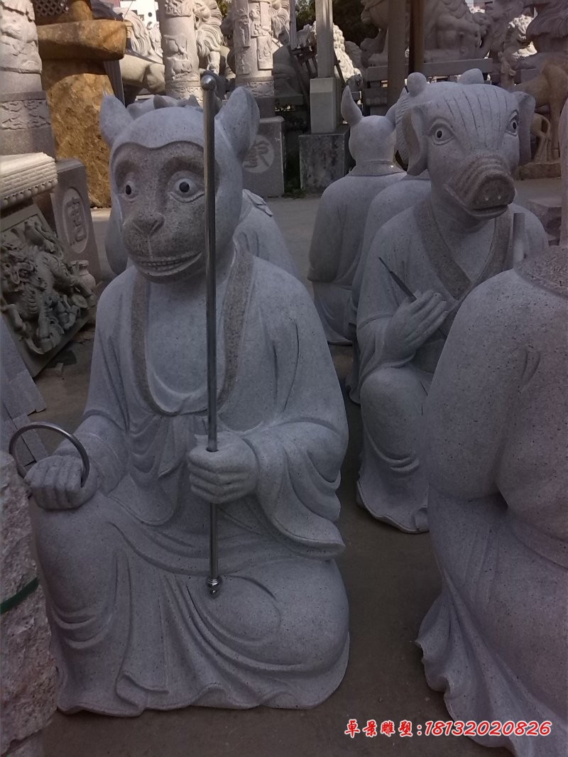 大理石十二生肖雕塑，公园景观石雕