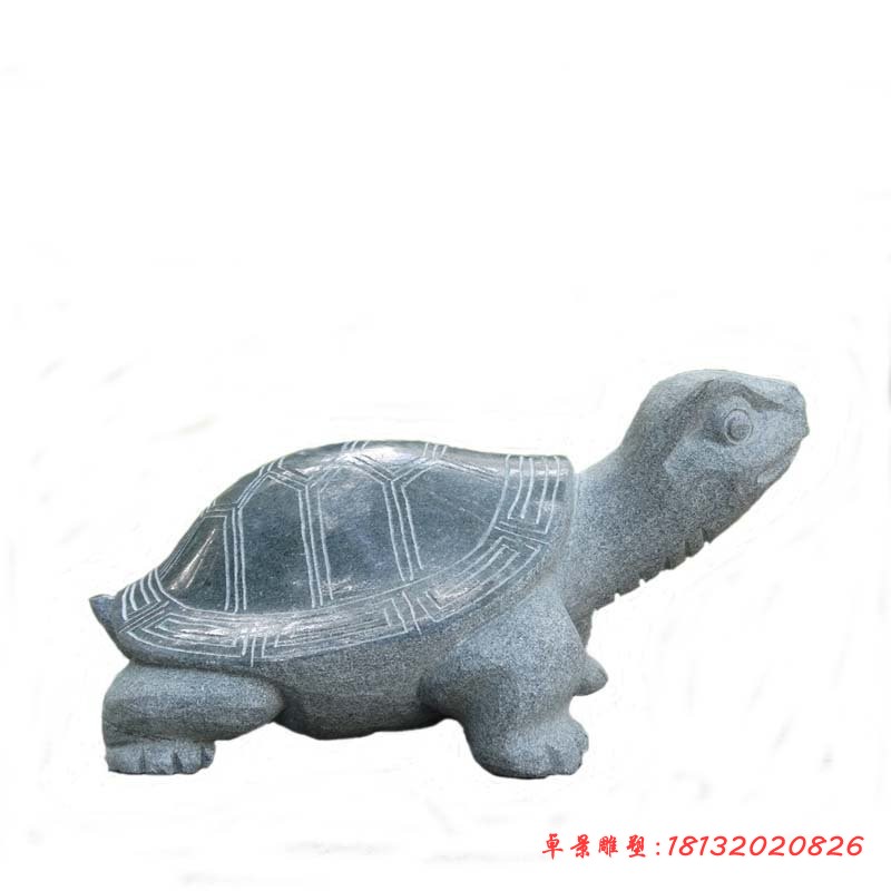 大理石乌龟，公园动物石雕