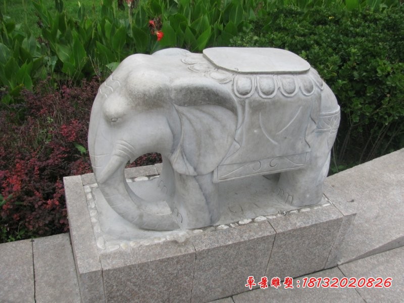 大象石雕，公园景观石雕