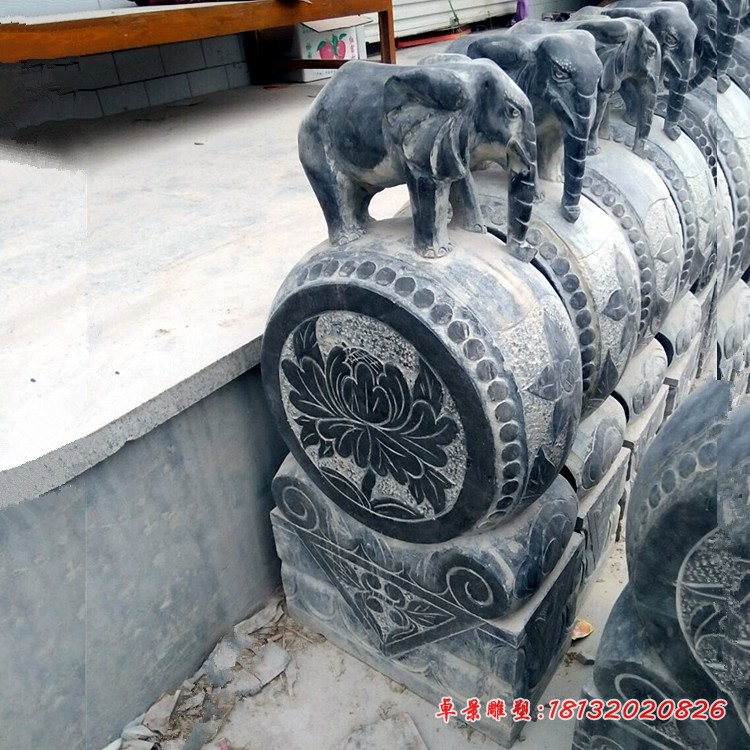 仿古大象门墩门口抱鼓石