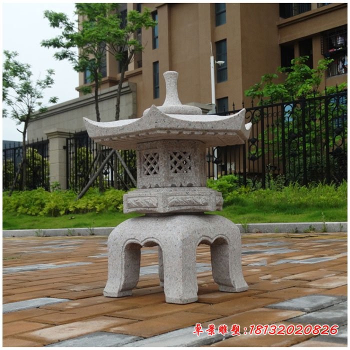 仿古石雕灯，庭院石雕宫灯 