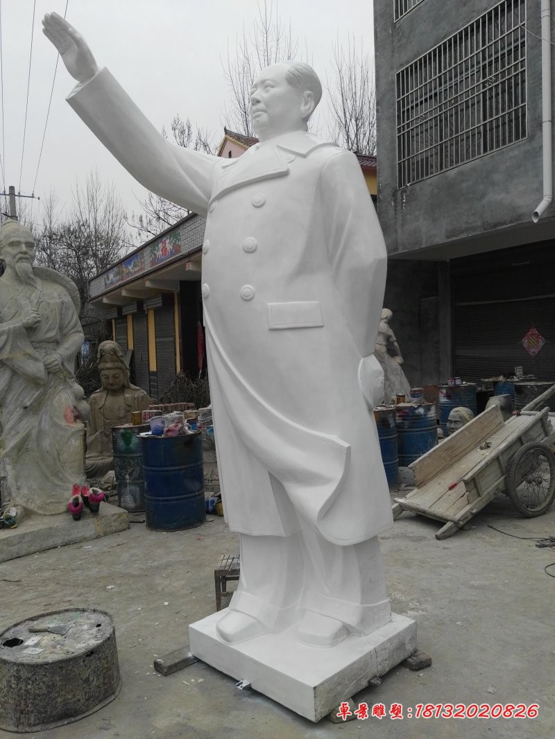 汉白玉毛主席雕塑校园伟人石雕 