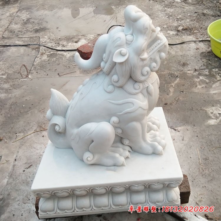 汉白玉貔貅雕塑神兽石雕