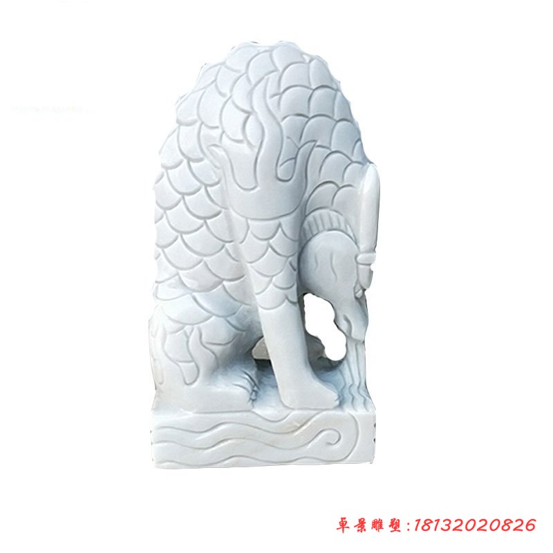 汉白玉吸水兽古代神兽石雕