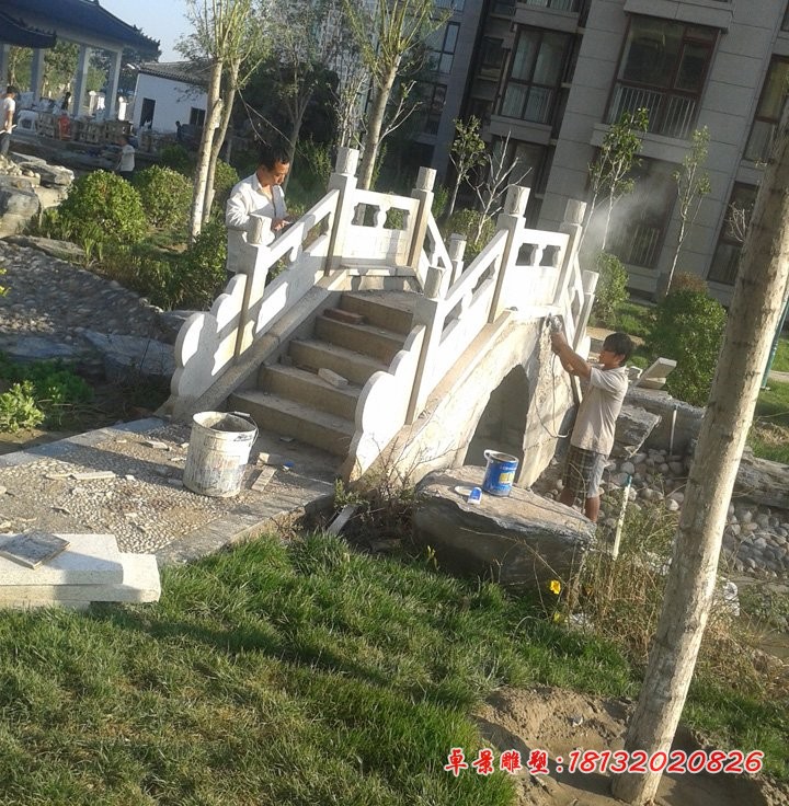 汉白玉小桥石雕 小桥景观石雕 