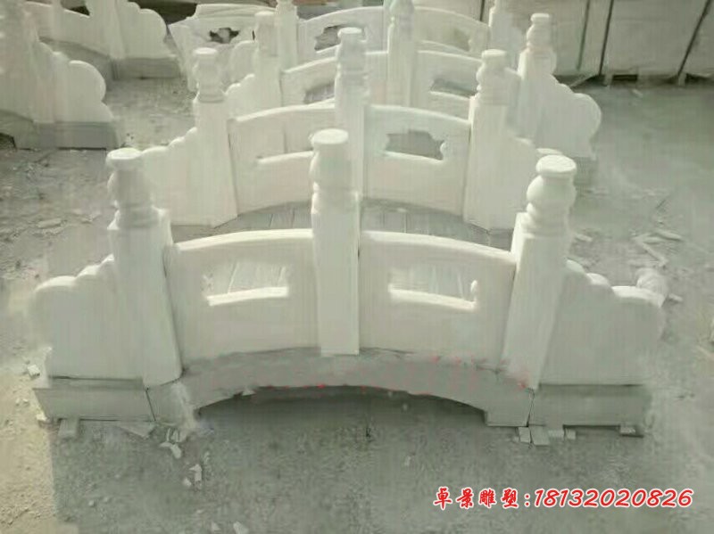 汉白玉小桥石雕，公园石拱桥