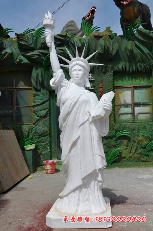 汉白玉自由女神石雕 西方人物石雕