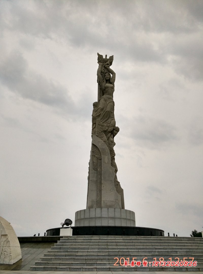 和平女神石雕，广场景观石雕