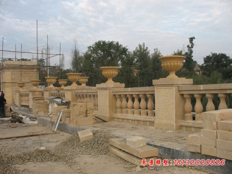 花盆石雕，公园花盆雕塑