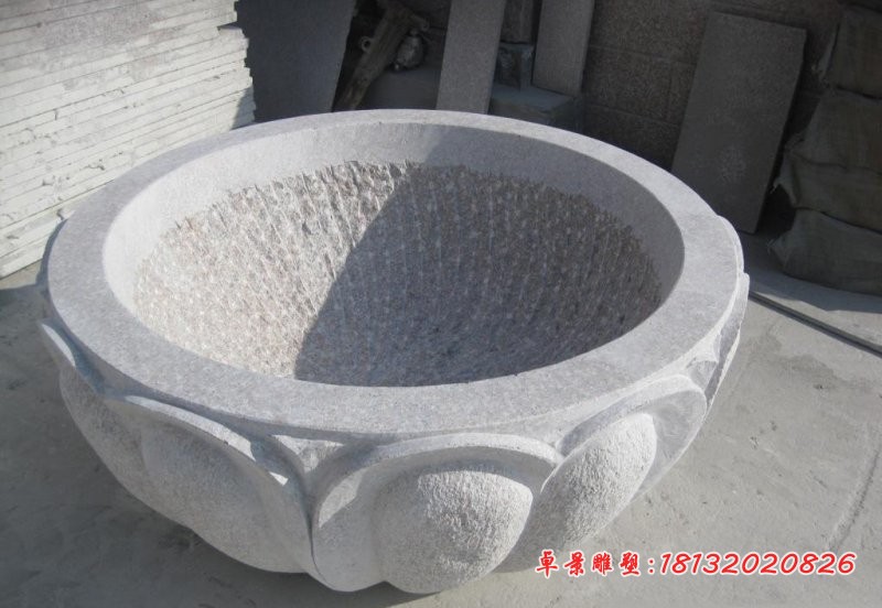 花盆石雕 广场大理石花盆