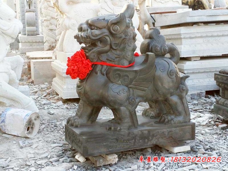 立式貔貅石雕 门口招财镇宅石雕貔貅