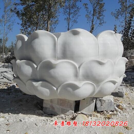 莲花座石雕 寺庙景观石雕