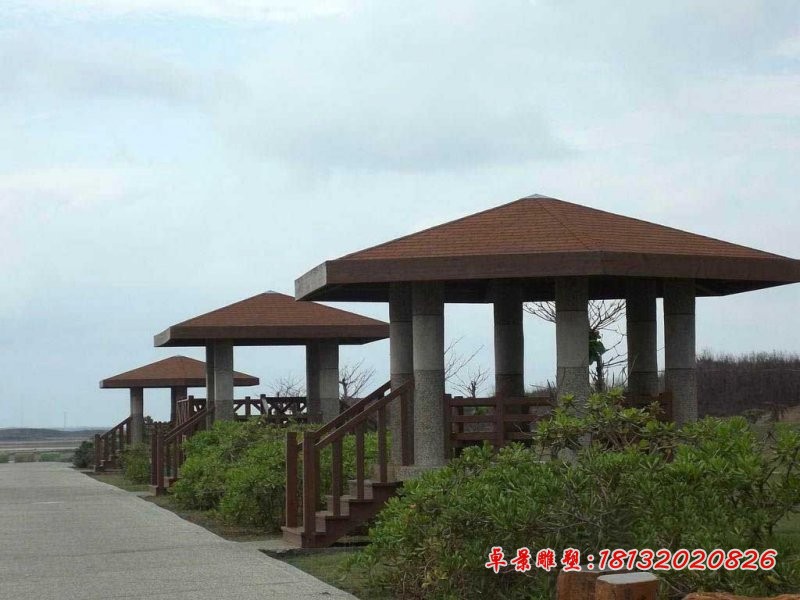 凉亭石雕，海边景观石雕