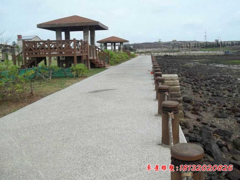 凉亭石雕，海边景观石雕 