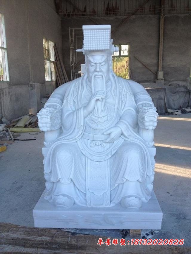 龙王石雕，汉白玉神仙雕塑