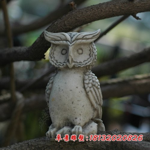 猫头鹰石雕，动物石雕 